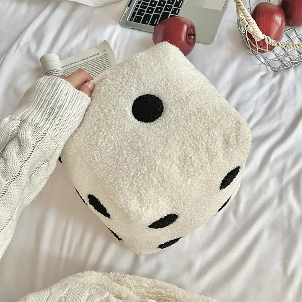 Cozy 20Cm Plush Dice Pillow - Soft Cubic Cushion for Sofa, Office & Bedroom Decor
