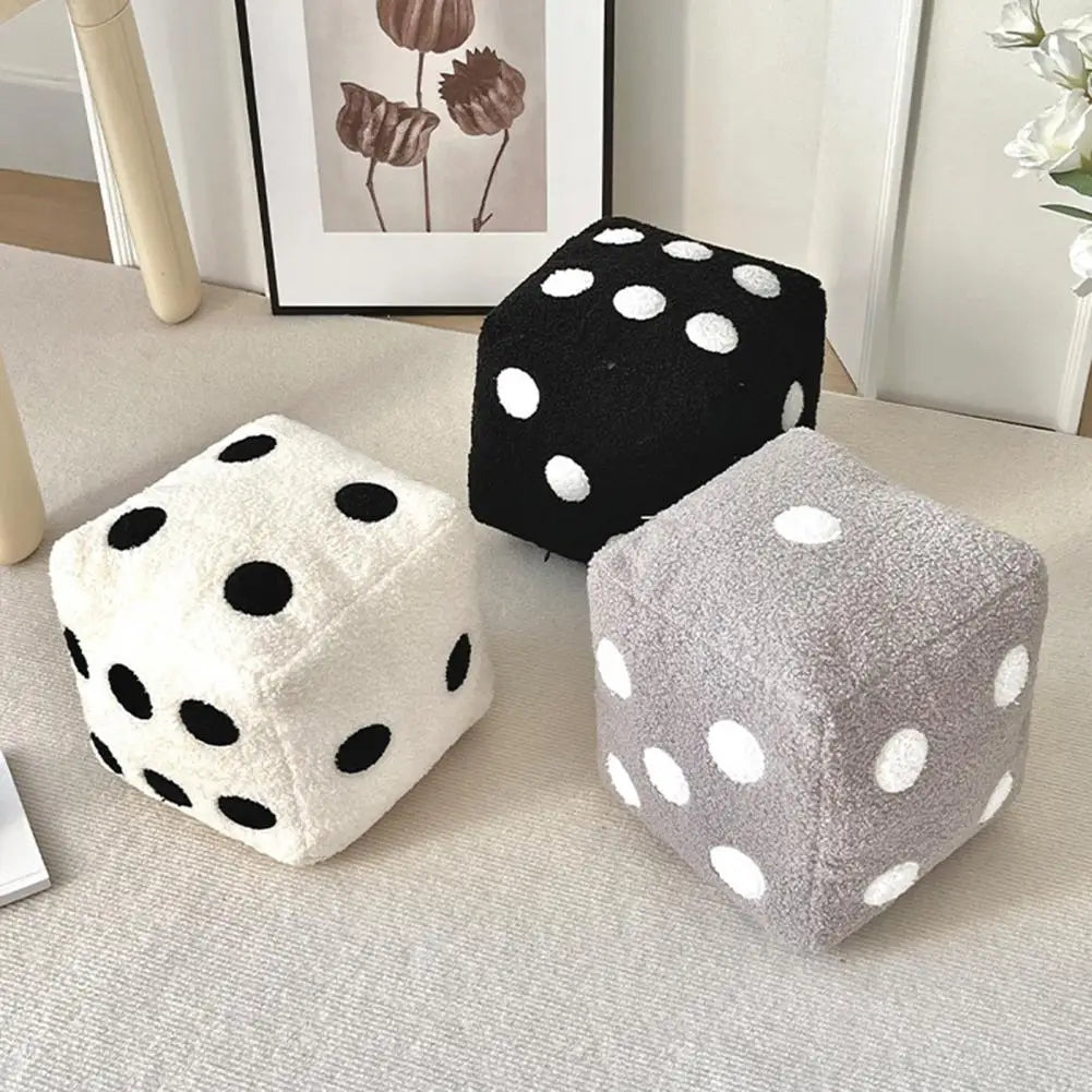 Cozy 20Cm Plush Dice Pillow - Soft Cubic Cushion for Sofa, Office & Bedroom Decor