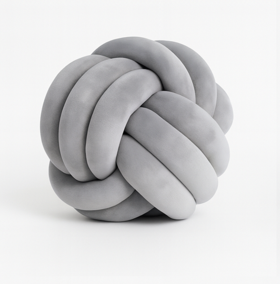 Art Deco Striped Knot Pillow