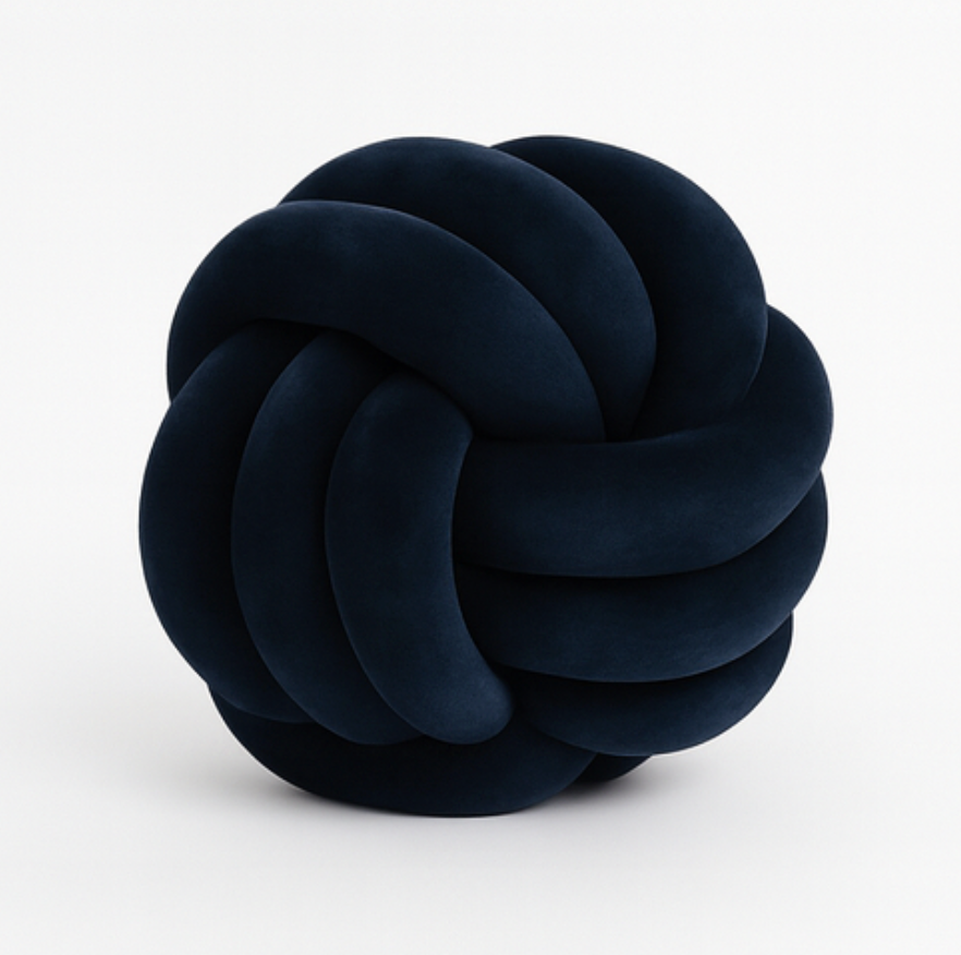 Art Deco Striped Knot Pillow