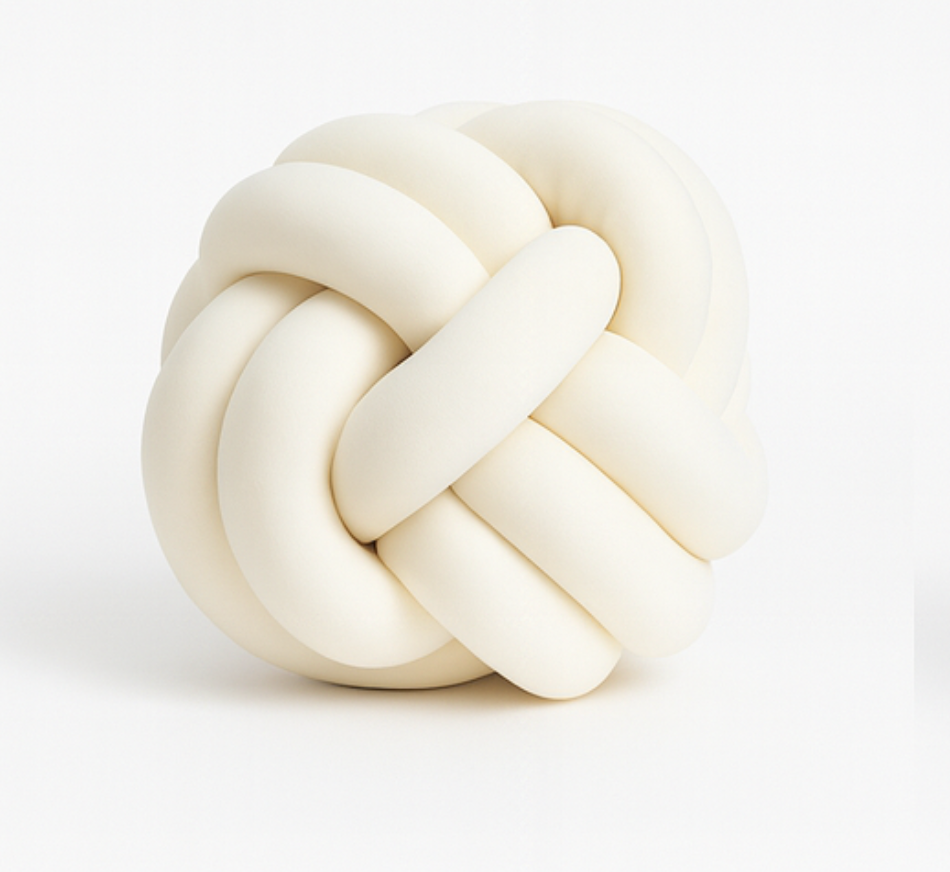 Art Deco Striped Knot Pillow