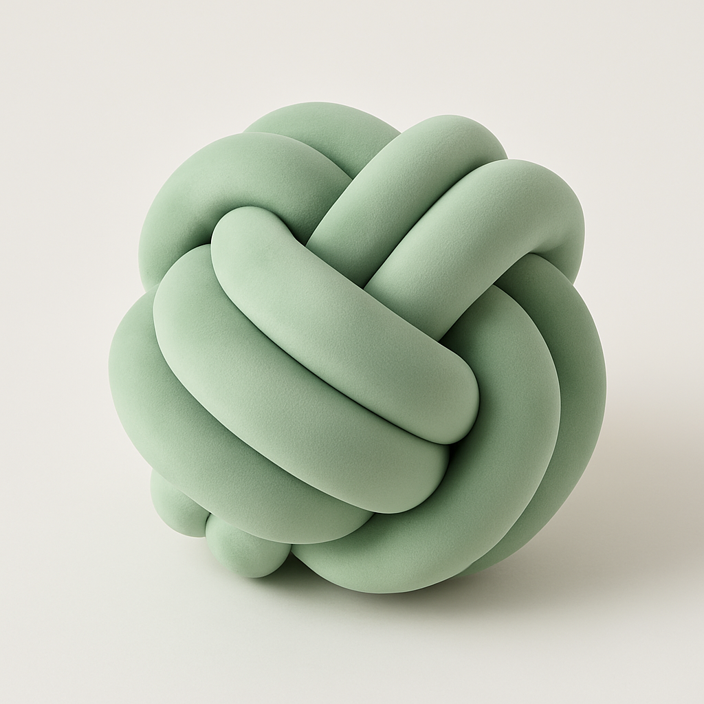 Art Deco Striped Knot Pillow